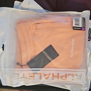 NWT Alphalete Core Essentials Shorts. XL. Orange Frost